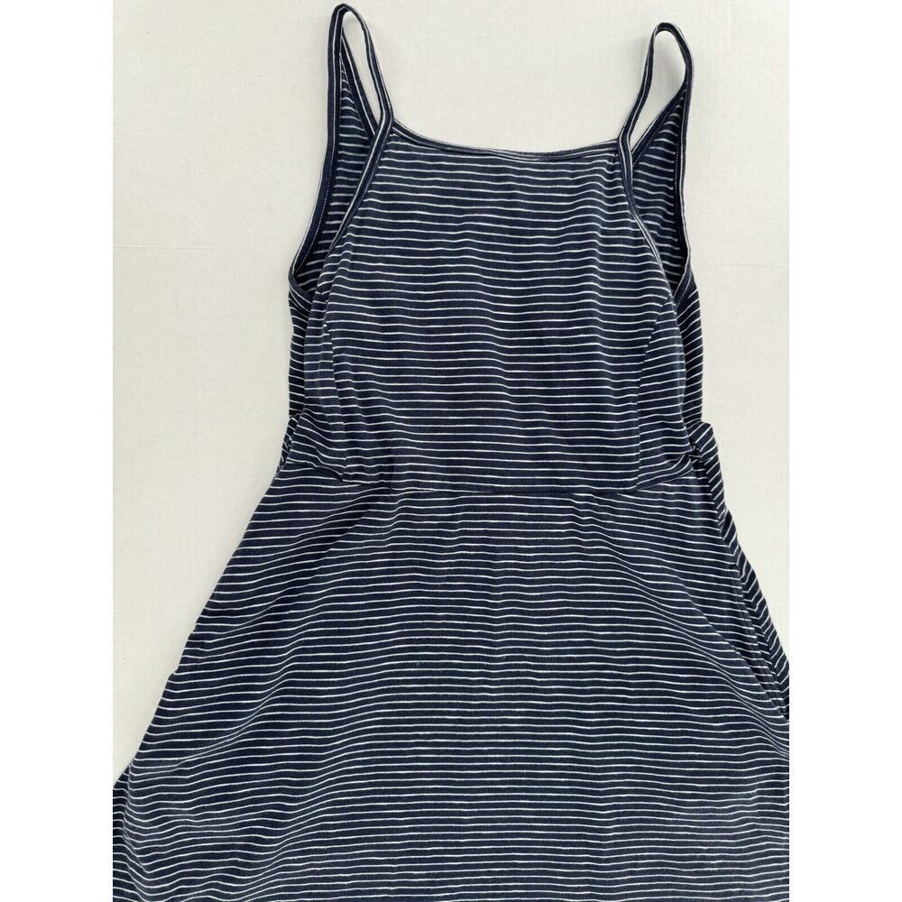 Toad & Co Dress Size Small Organic Cotton Striped V Neck Back Outdoor Casual​​ - Picture 10 of 13